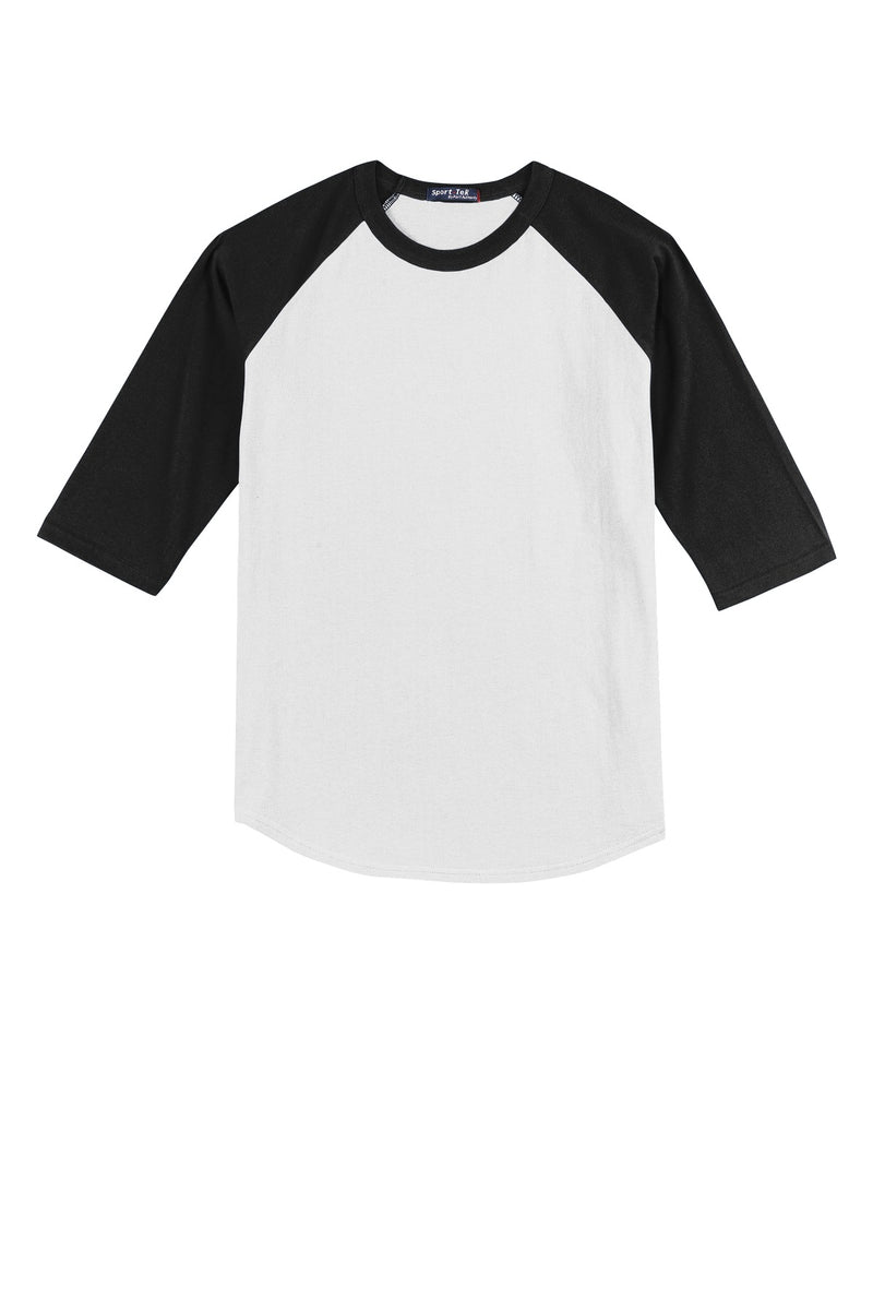 Sport-Tek Youth Colorblock Raglan Jersey - White/ Black