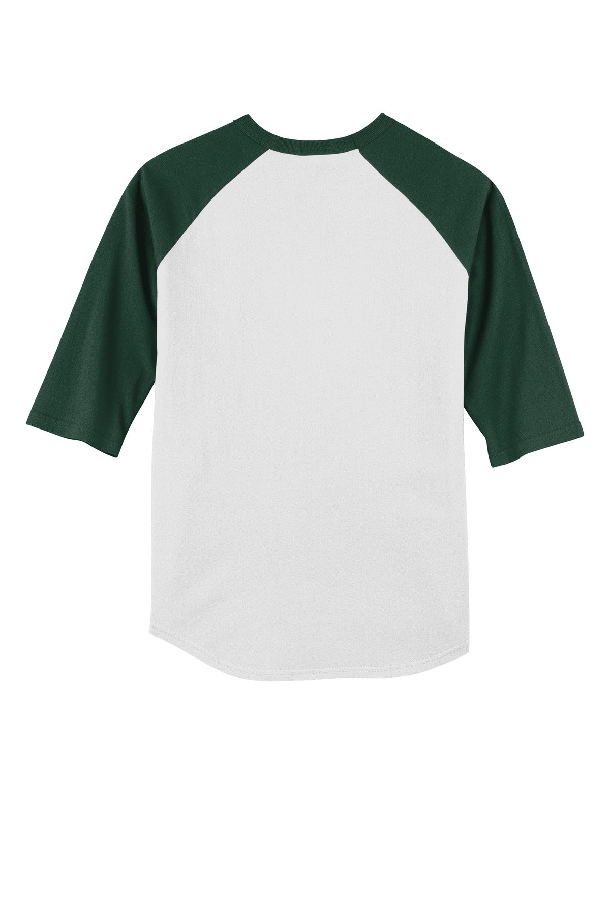 Sport-Tek Youth Colorblock Raglan Jersey - White/ Forest