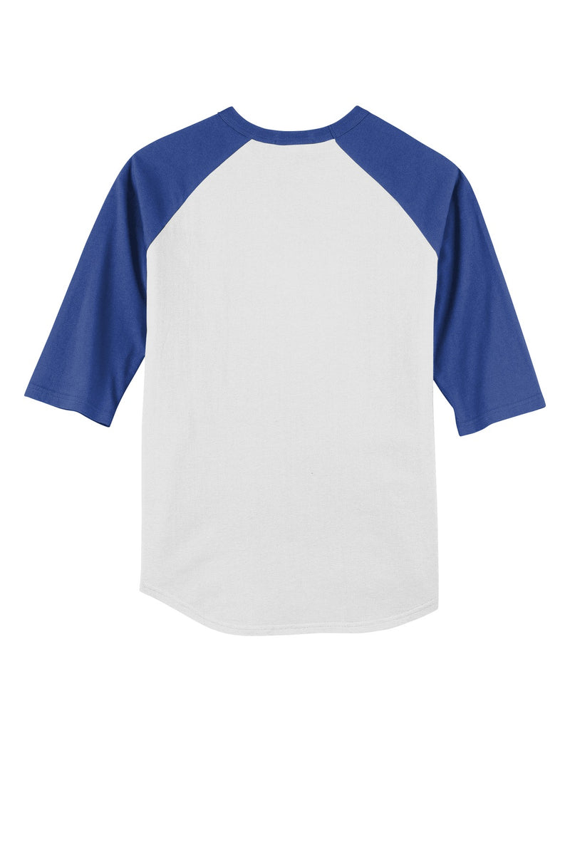 Sport-Tek Youth Colorblock Raglan Jersey - White/ Royal