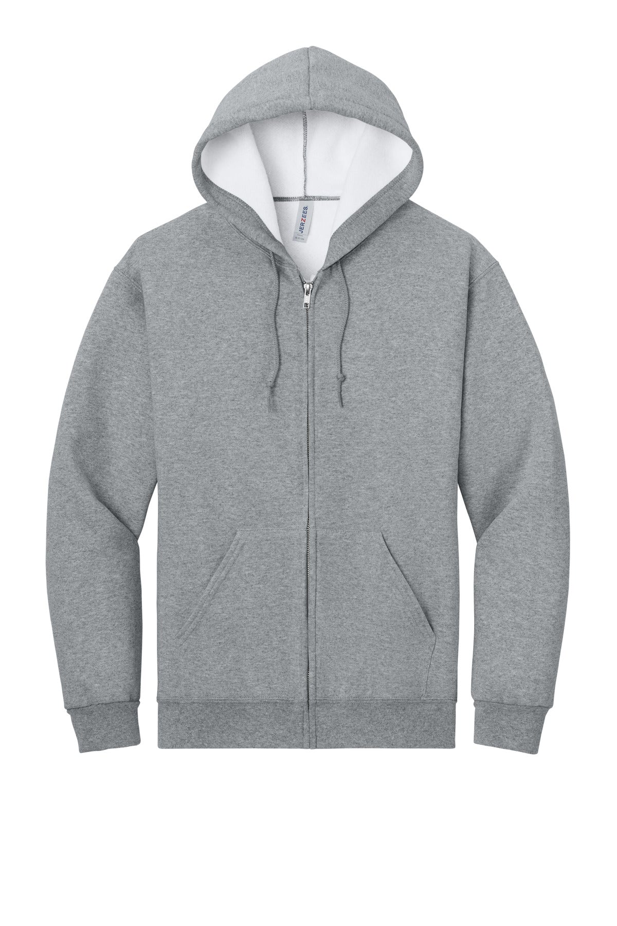 Jerzees Rugged Unisex Full-Zip Hooded Sweatshirt - Athletic Heather