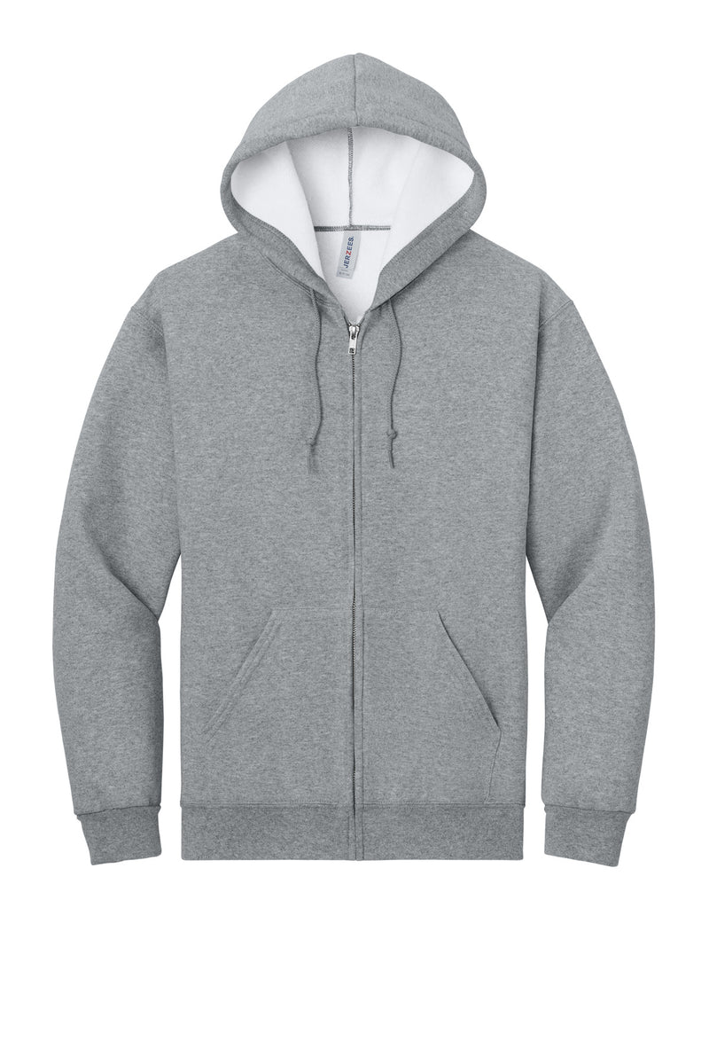 Jerzees Rugged Unisex Full-Zip Hooded Sweatshirt - Athletic Heather