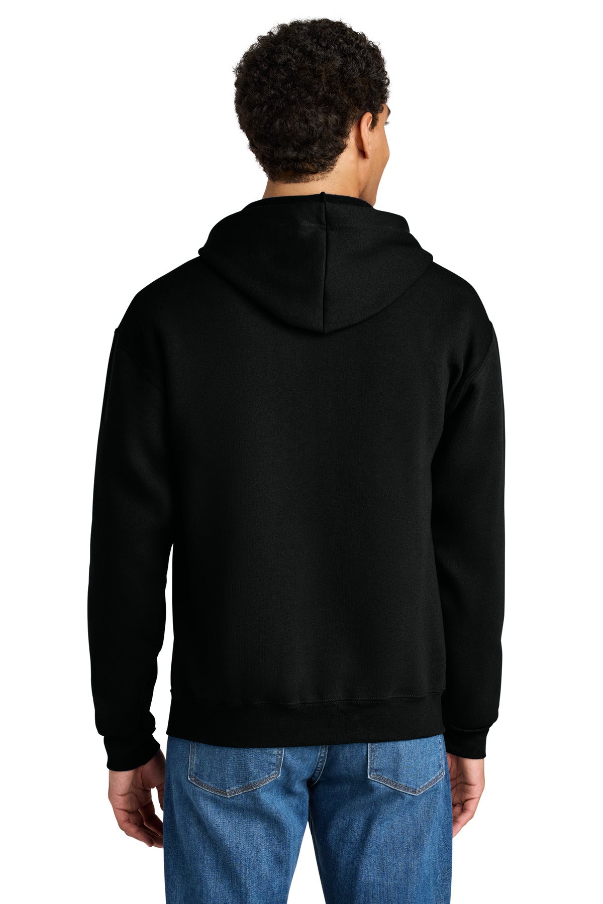 Jerzees Rugged Unisex Full-Zip Hooded Sweatshirt - Black Ink