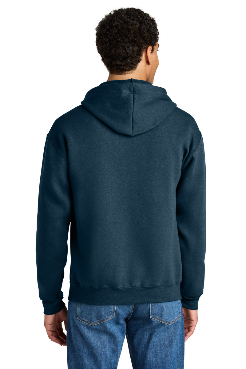 Jerzees Rugged Unisex Full-Zip Hooded Sweatshirt - Washed Navy